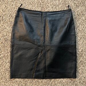 Newport News 100% Leather Skirt